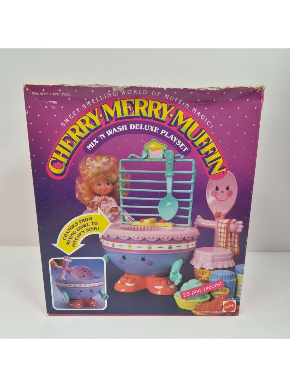 Vintage 1988 Mattel Cherry Merry Muffin Mix N Wash Deluxe Playset